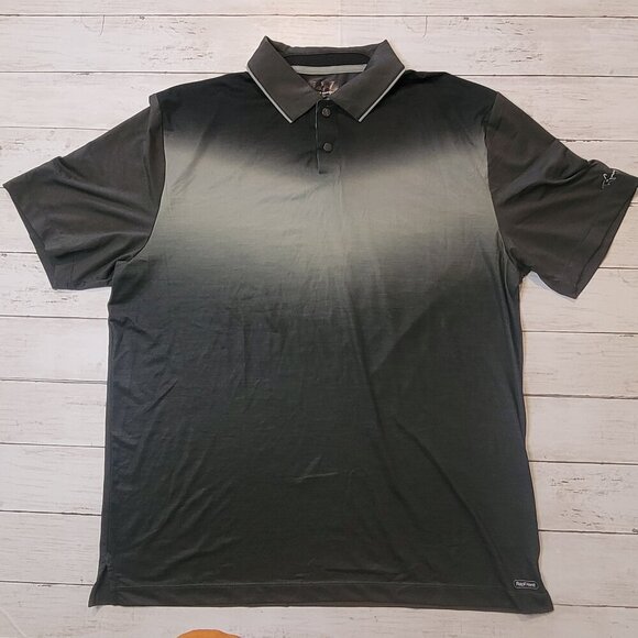 Greg Norman Golf Polo Shirt Adult Men Green Ombre Size L Short Sleeve Mesh - Picture 2 of 9